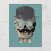 Mr. Bones Steam Punk Time Traveler Postkarte (Vorderseite)