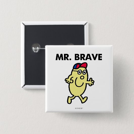 Mr Brave Waving Hello Button (Vorne & Hinten)