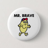 Mr Brave Waving Hello Button (Vorderseite)