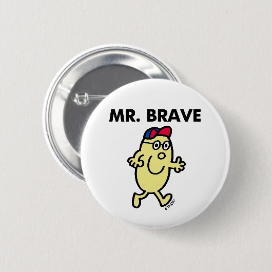 Mr Brave Waving Hello Button (Vorne & Hinten)