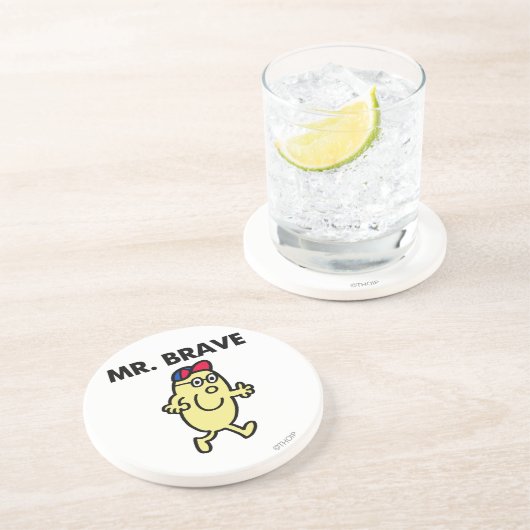 Mr Brave Waving Hello Getränkeuntersetzer (Seite)