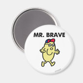 Mr Brave Waving Hello Magnet (Vorderseite/Rückseite)