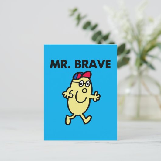 Mr. Brave Waving Hello Postkarte (Stehend Vorderseite)