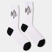 Mr. Brush Script With Bow Tie - Groom Wedding Gift Socken (Rechts)