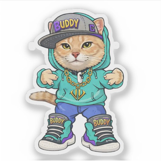  Mr. Buddy Sticker 💖 (Vorderseite)