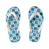 Mr Bump | Mosaic In Blue Pattern Kinderbadesandalen (Fußbett)