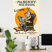 Mr. Bunny, sein Buch - Adam L. Sutton Poster (Heimbüro)
