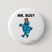 Mr Busy Waving Hello Button (Vorderseite)
