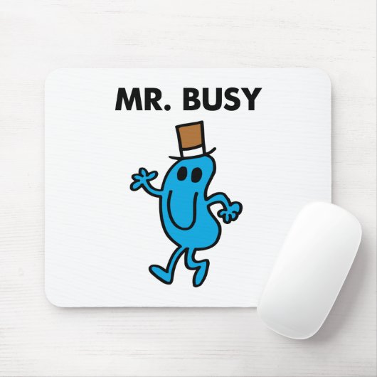 Mr Busy Waving Hello Mousepad (Mit Mouse)