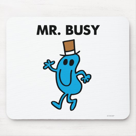 Mr Busy Waving Hello Mousepad (Vorne)