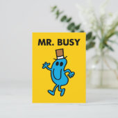 Mr Busy Waving Hello Postkarte (Stehend Vorderseite)