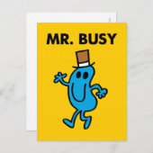 Mr Busy Waving Hello Postkarte (Vorne/Hinten)