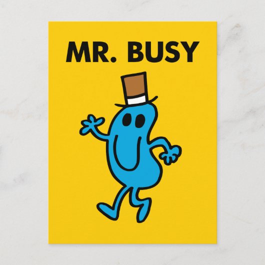 Mr Busy Waving Hello Postkarte (Vorderseite)