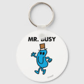 Mr Busy Waving Hello Schlüsselanhänger (Vorderseite)