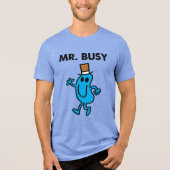 Mr Busy Waving Hello Tri-Blend Shirt (Vorderseite)