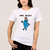 Mr Busy Waving Hello Tri-Blend Shirt (Vorderseite)