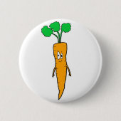 Mr.Carrot im Weiß Button (Vorderseite)