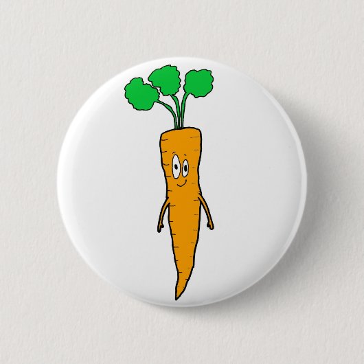 Mr.Carrot im Weiß Button (Vorderseite)