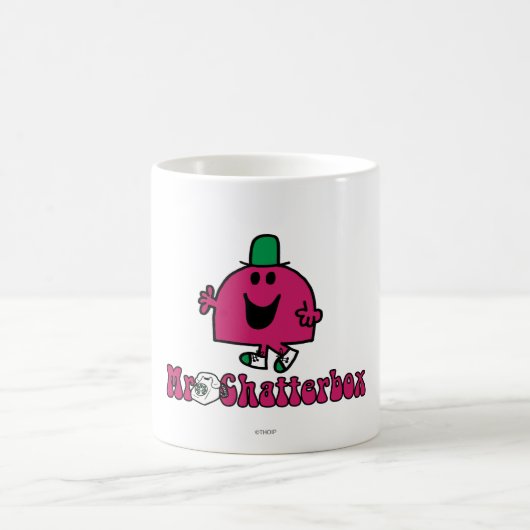Mr. Chatterbox-Logo & Telefon Kaffeetasse (Mittel)