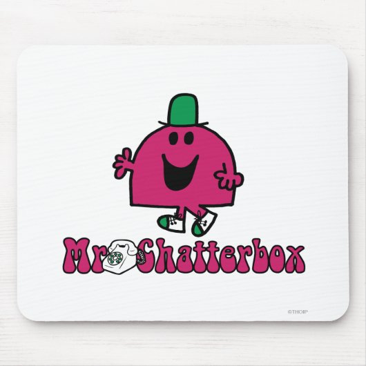 Mr. Chatterbox-Logo & Telefon Mousepad (Vorne)