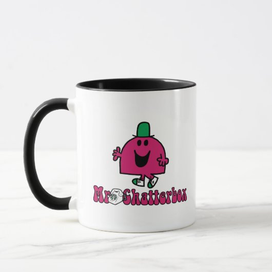 Mr. Chatterbox-Logo & Telefon Tasse (Links)