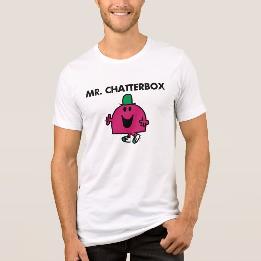 Mr. Chatterbox Waving Hello Tri-Blend Shirt (Vorderseite)