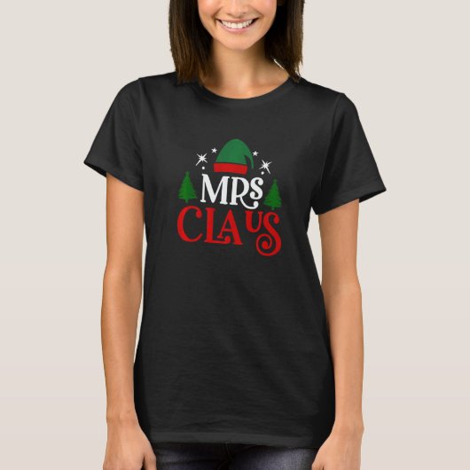 Mr Claus & Mrs Claus Christmas Matching Couple Xm T-Shirt (Vorderseite)
