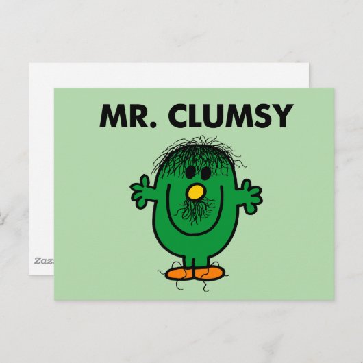 Mr. Clumsy entdeckt Postkarte (Vorne/Hinten)