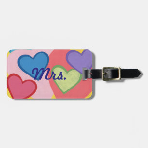 Mr. Colorful Layered Hearts Luggage Tags Gepäckanhänger