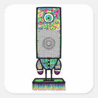 Mr. colorful psychedelic one mit Augen Lautspreche