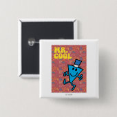 Mr. Cool | Farbiger Hintergrund Button (Vorne & Hinten)