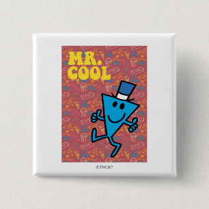 Mr. Cool Farbiger Hintergrund Button