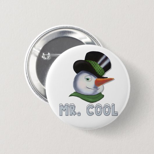 Mr. Cool - Snowman Button (Vorne & Hinten)