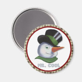 Mr. Cool - Snowman Magnet (Vorderseite/Rückseite)