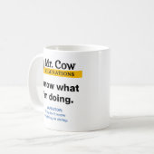 Mr. Cow Tasse Ich weiß, was ich tue (Vorderseite Links)