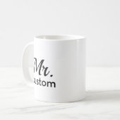 Mr Custom Personalized Name Mug – Classic Minimali Kaffeetasse (Vorderseite Links)