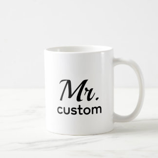 Mr Custom Personalized Name Mug – Classic Minimali Kaffeetasse