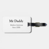 Mr Daddy since add year name parents father name g Gepäckanhänger (Rückseite horizontal)