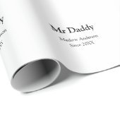 Mr Daddy since add year name parents father name g Geschenkpapier (Rolleneckpunkt)