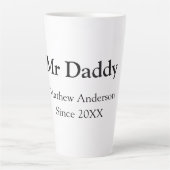 Mr Daddy since add year name parents father name g Milchtasse (Vorderseite)