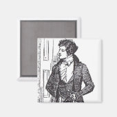 Mr. Darcy an der Tür Magnet (Vorderseite/Rückseite)