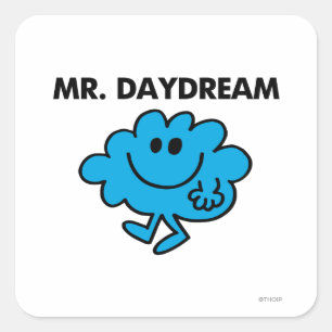 Mr. Daydream Klassische Pose Quadratischer Aufkleber