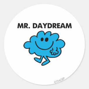 Mr. Daydream Klassische Pose Runder Aufkleber