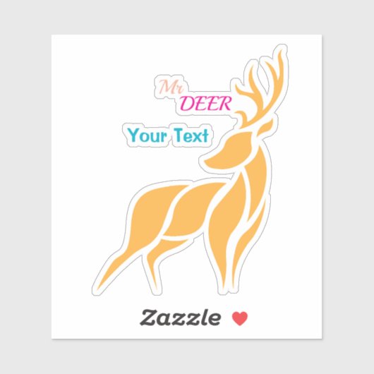Mr. Deer Graphic – Rustic Woodland Style Aufkleber (Blatt)