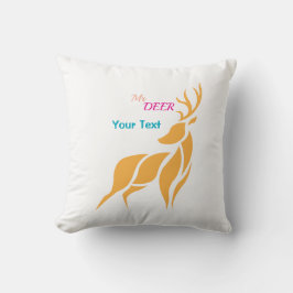 Mr. Deer Graphic – Rustic Woodland Style Kissen