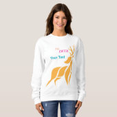 Mr. Deer Graphic – Rustic Woodland Style Sweatshirt (Vorne ganz)