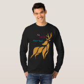 Mr. Deer Graphic – Rustic Woodland Style T-Shirt (Vorne ganz)