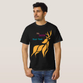 Mr. Deer Graphic – Rustic Woodland Style T-Shirt (Vorne ganz)