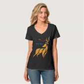 Mr. Deer Graphic – Rustic Woodland Style T-Shirt (Vorderseite Vollansicht)