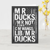 MR Ducks Funny Phonetic Joke Distressed American Karte (Gelbe Blume)